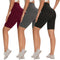 3 Pack Biker Shorts for Women – 8" High Waisted Tummy Control Workout Yoga Running Athletic Shorts 8 inch